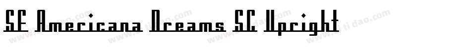 SF Americana Dreams SC Upright字体转换